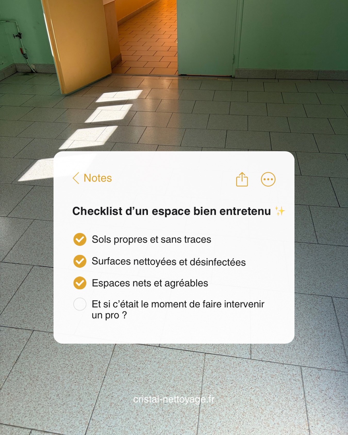 Checklist valid&eacute;e ✔️