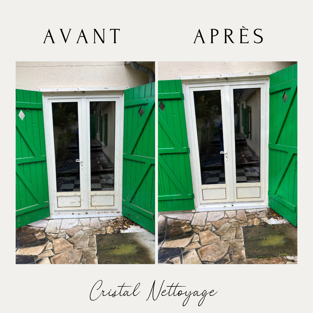 Avant / Après d'une porte-fenêtre et de ses volets